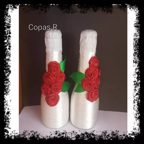 botellas decoradas a mano