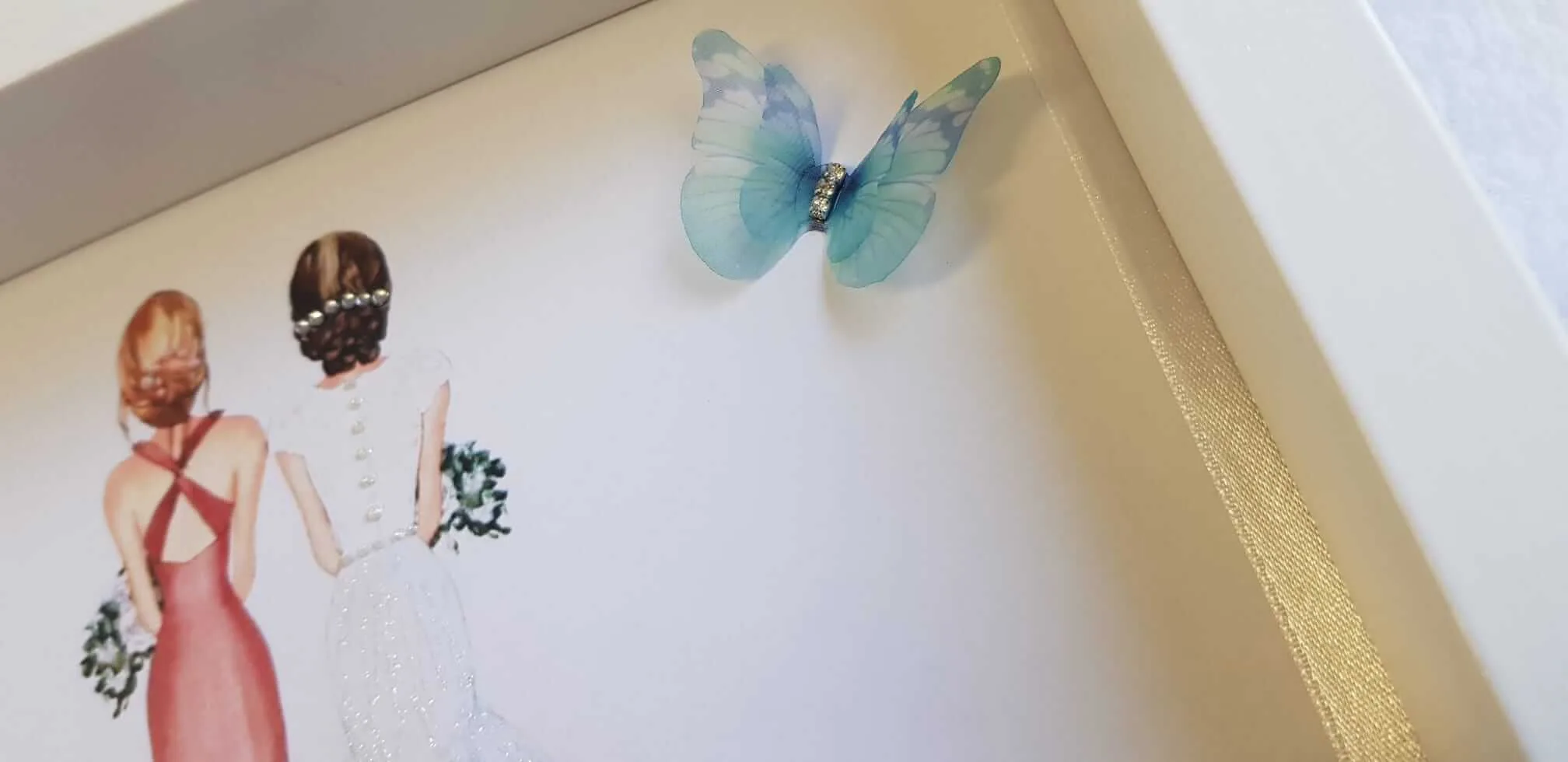 Cuadro personalizado con mariposa azul turquesa - Imagen 2