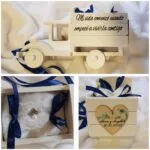 Camion de madera porta alianzas | Camión porta alianzas