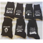 Calcetines personalizados roles de boda negros