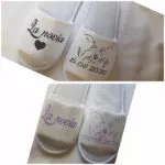 Zapatillas de novia personalizadas con La Bella y la Bestia