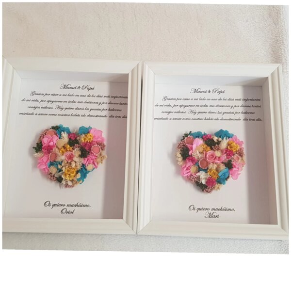 Cuadro de agradecimiento, mamá y papá