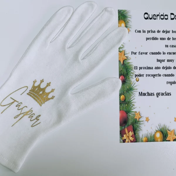 Guantes Olvidados de los Reyes Magos Melchor, Gaspar y Baltasar
