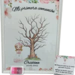 Árbol de Huellas Comunión Niña Flores
