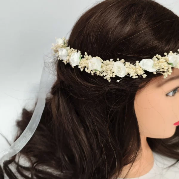 Corona Floral Exquisita para Primera Comunión - Elegancia