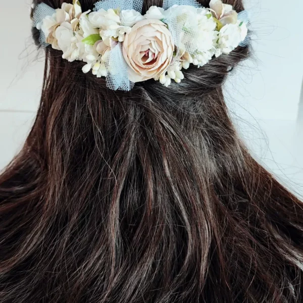 Corona de Flores Delicada para Comunión