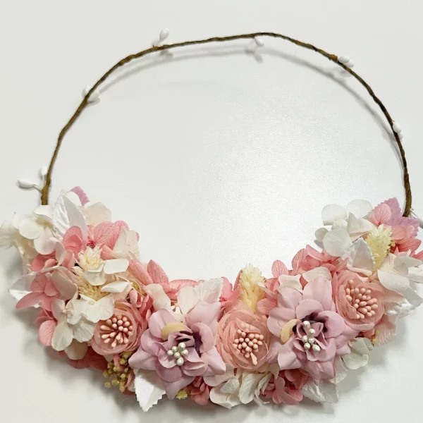 corona de flores primera comunion niña