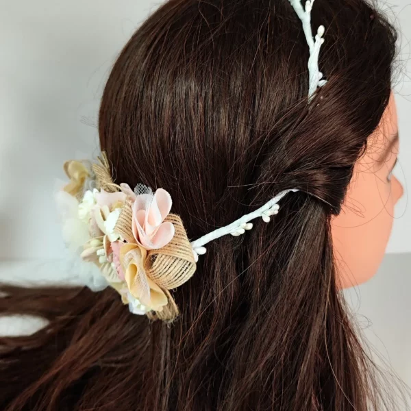 corona de flores primera comunion niña