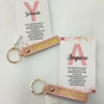 Llavero personalizado para invitados con tarjeta incluida
