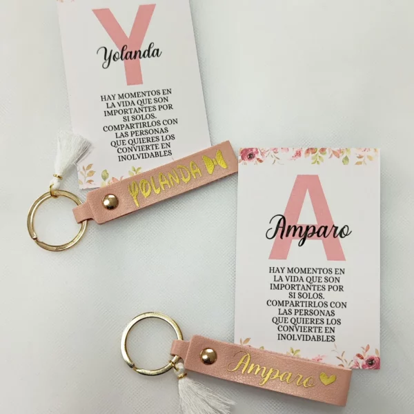 Llaveros para bodas personalizados