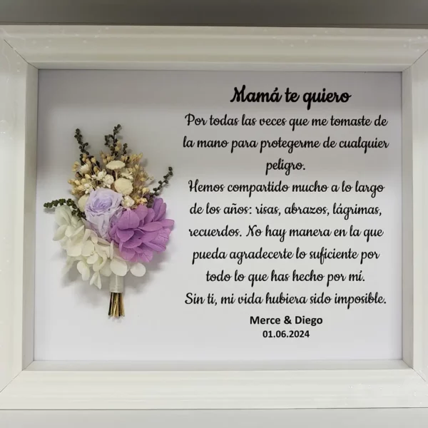 Cuadro de agradecimiento, mamá