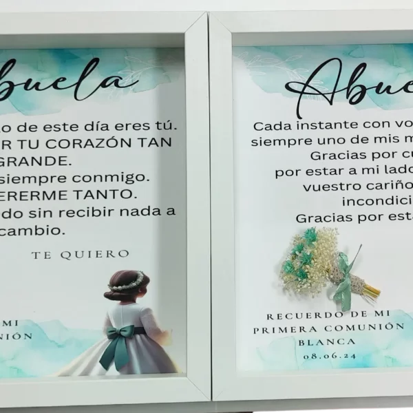 Cuadro para los abuelos - Recuerdo de Primera Comunión