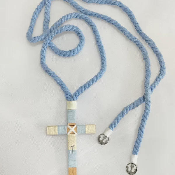 Cruz de madera para primera comunión de niño, tamaño 10 cm, personalizable.