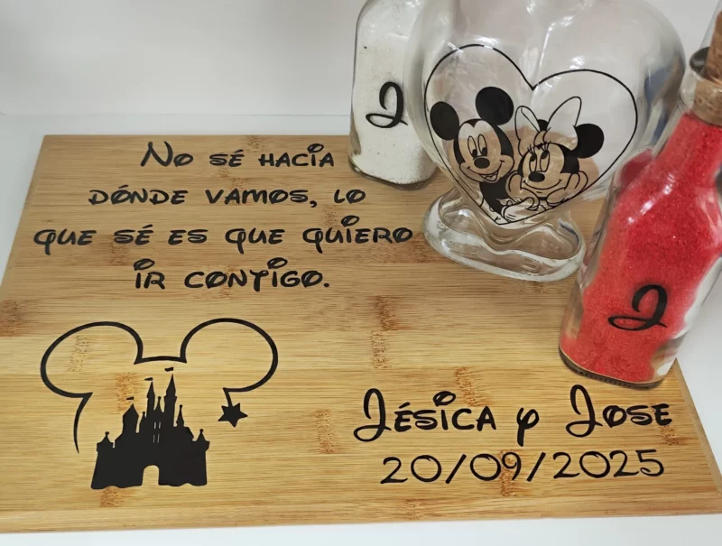 Conjunto ceremonia de la arena personalizado - Inspirado en Minnie y Mickey