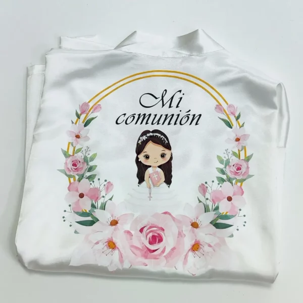 Bata personalizada para niña de Primera Comunión