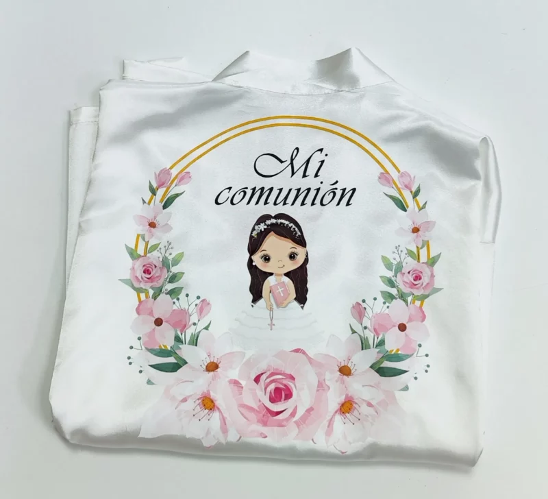 Bata personalizada para niña de Primera Comunión