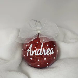 Bola de Navidad personalizada con nombre, ideal para decorar el árbol.