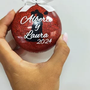 Bola de Navidad personalizada con nombre, ideal para decorar el árbol.