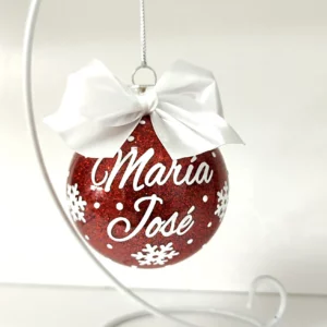 Bola de Navidad personalizada con nombre, ideal para decorar el árbol.