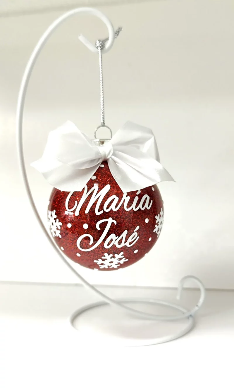 Bola de Navidad personalizada con nombre, ideal para decorar el árbol.