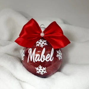 Bola de Navidad personalizada con nombre, ideal para decorar el árbol.