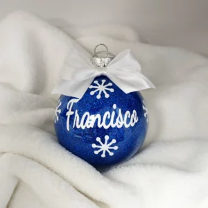 Bola de Navidad personalizada con nombre, ideal para decorar el árbol.