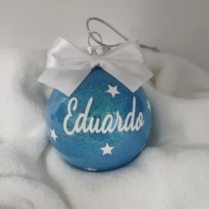 Bola de Navidad personalizada con nombre, ideal para decorar el árbol.