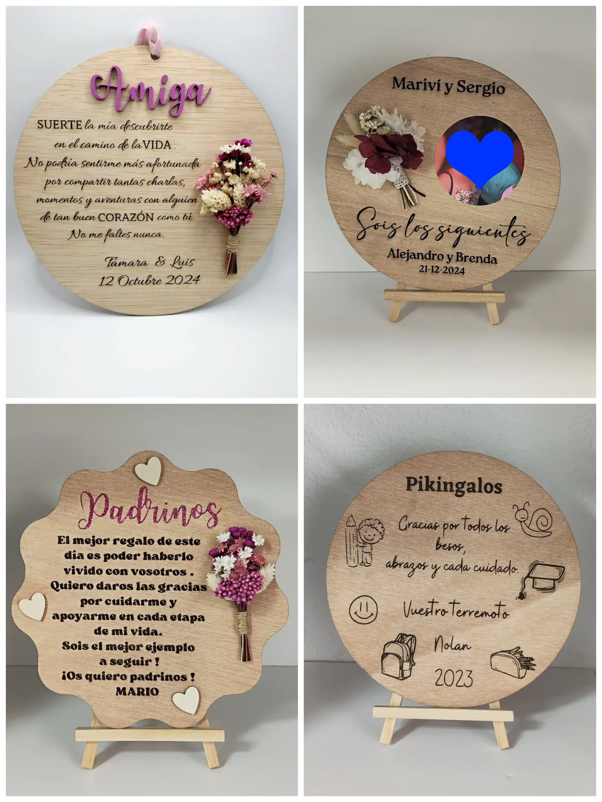 Grabados láser en madera personalizados