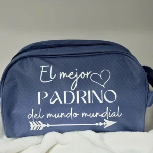 Neceser personalizado para padrino de boda con diseño único.