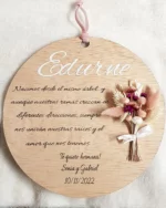 Placa de madera personalizada con grabado láser para hermanas