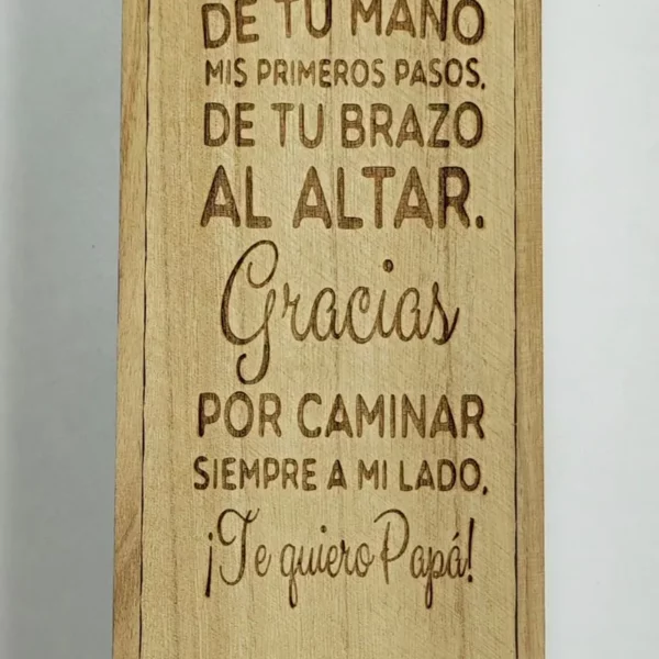 Caja de madera con grabado láser para botella de vino