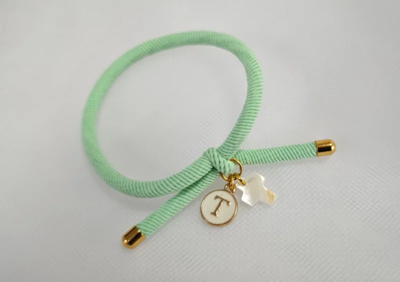 Pulsera de Comunión Personalizada Verde Agua para Niña