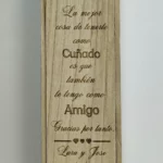 Caja de Vino Grabada “Cuñado y Amigo”