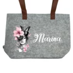 Bolso de Fieltro RPET Personalizado “Ensueño Floral” con Nombre