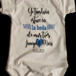 Body bebé boda personalizado manga corta