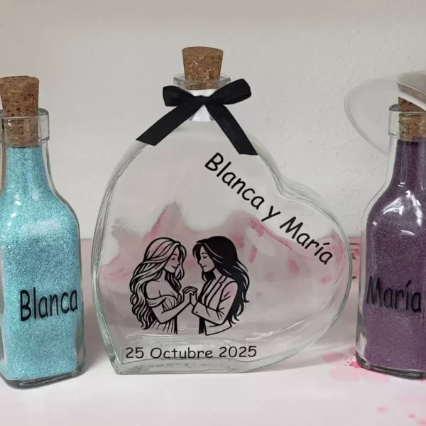 set ceremonia arena personalizado nombres fecha boda