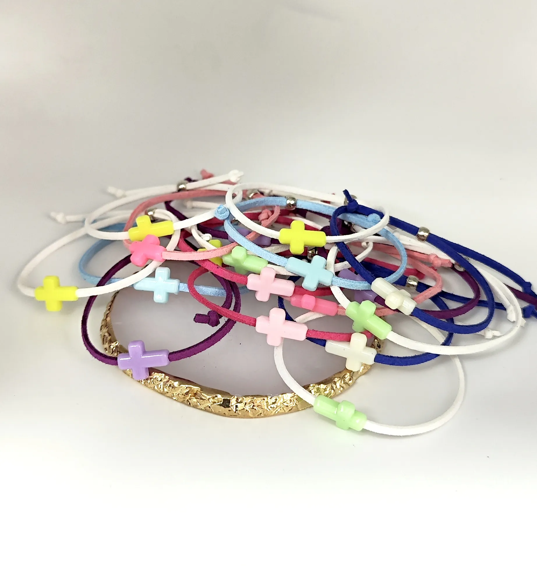 pulsera primera comunión cruz colores personalizada