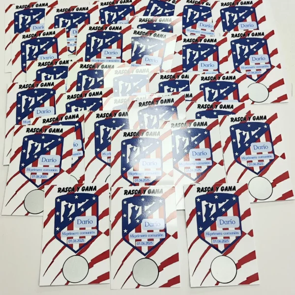 rasca y gana primera comunión niño personalizado