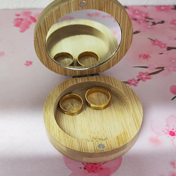 Joyero personalizado madera con grabado láser y flores preservadas