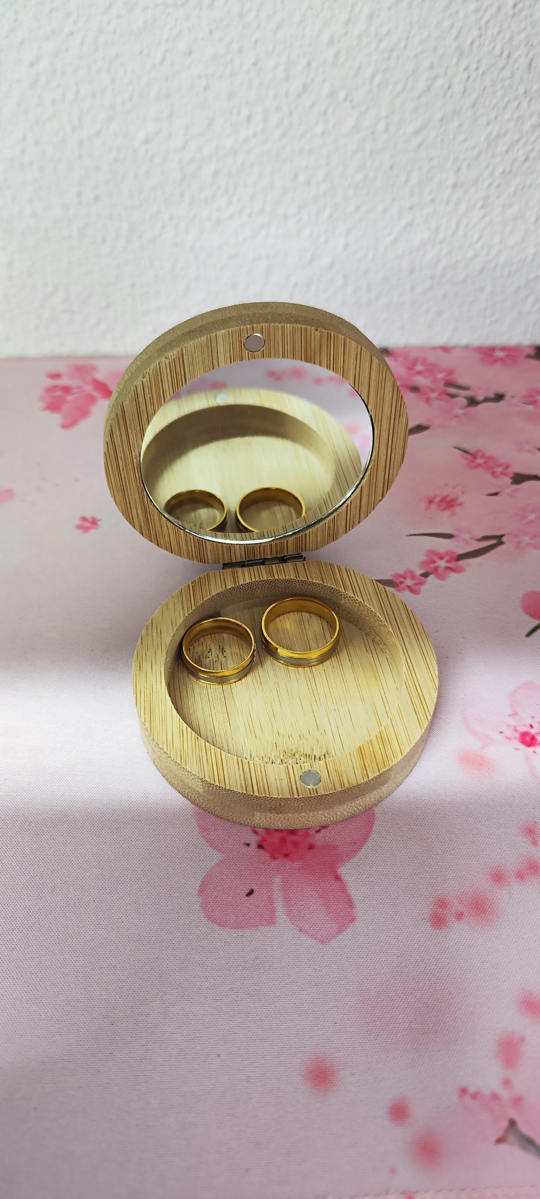 Joyero personalizado madera con grabado láser y flores preservadas