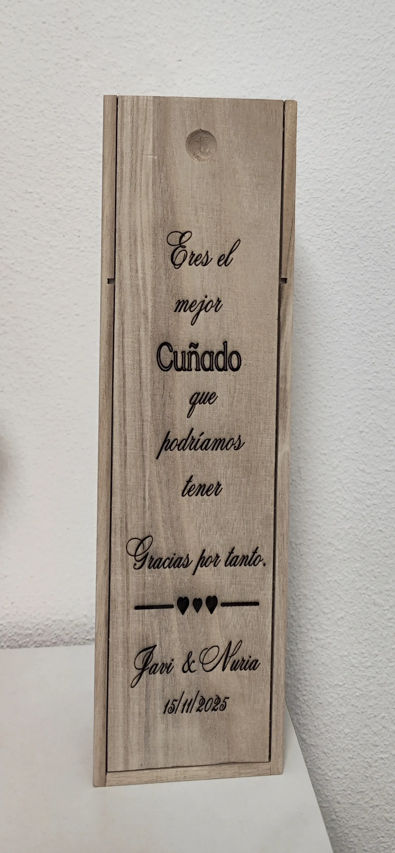 caja madera vino grabado laser personalizada regalo