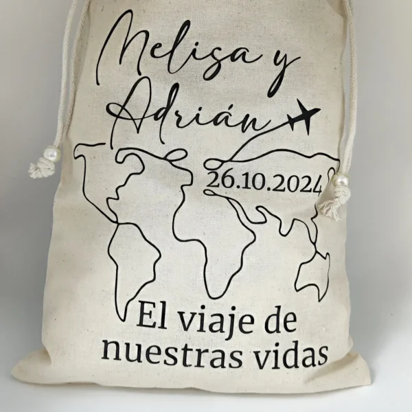 Limosnera de Novia Personalizada – Modelo Viaje