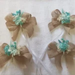 Lazos para el coche de boda con flores preservadas (4 uds)